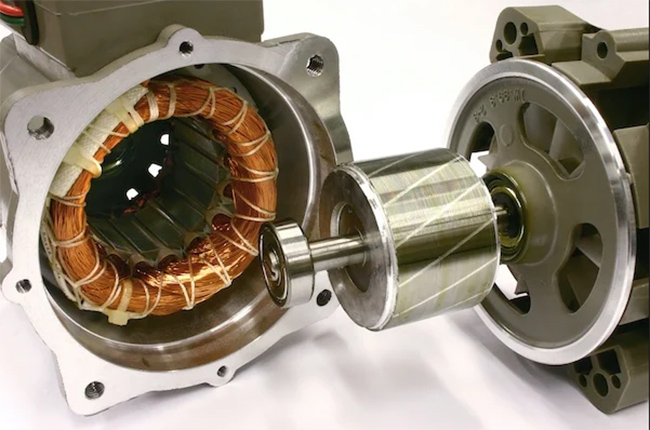 圖1單相電機的內部結構 圖1單相電機的內部結構